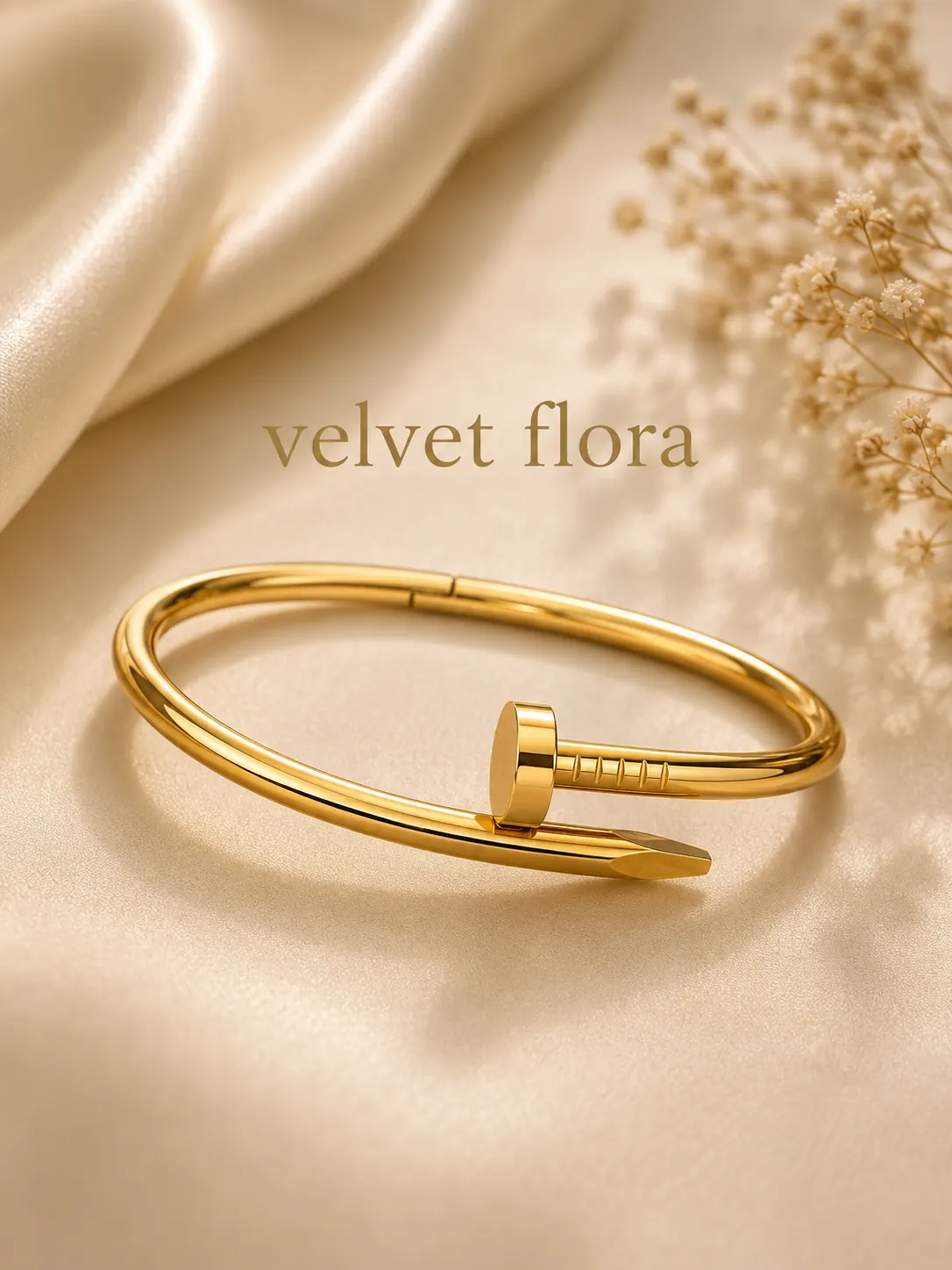 Plain Gold Nail Bangle